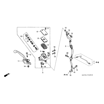 FRONT BRAKE MASTER       CYLINDER