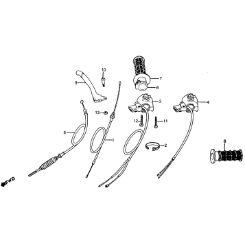 CONTROL LEVERS CABLES SWITCHES