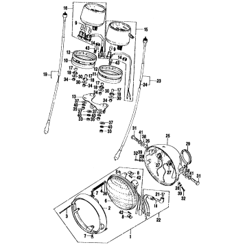 HEADLIGHT + SPEEDOMETER + TACHOMETER