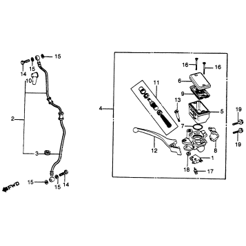 CB750K FRONT BRAKE MASTER 81-82