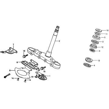 STEERING STEM + HORN