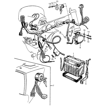 WIRE HARNESS + BATTERY