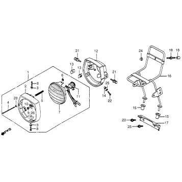 HEADLIGHT FRONT CARRIER