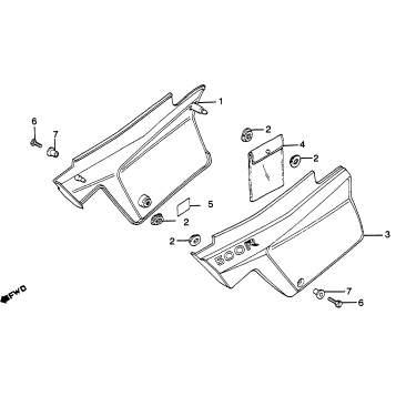 XL500R SIDE COVER 82