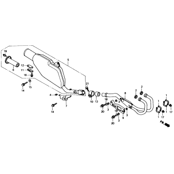 EXHAUST MUFFLER 91-92