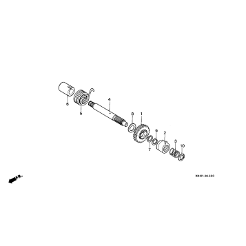 KICK STARTER SPINDLE