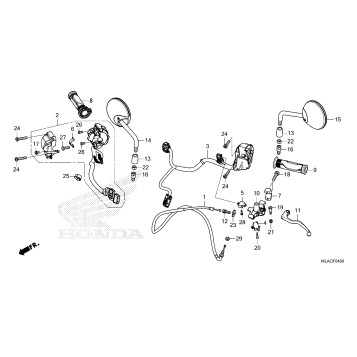 HANDLE SWITCH@LEVER@CABLE@MIRROR (CMX1100A/A2)