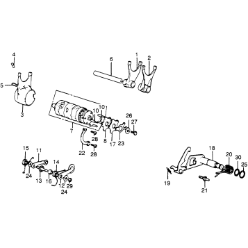 GEARSHIFT + SPINDLE SPINDLE