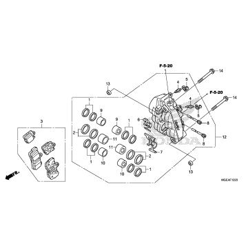 LEFT FRONT BRAKE CALIPER