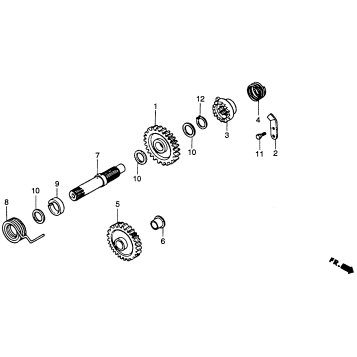 KICK STARTER SPINDLE