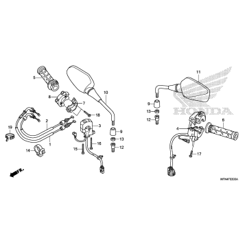 SWITCH + CABLE + MIRROR