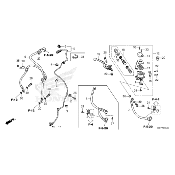 FRONT BRAKE MASTER       CYLINDER