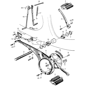MAIN STAND + CHAIN CASE