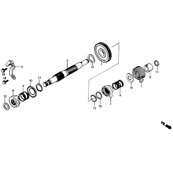 KICK START SPINDLE 84-85