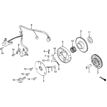 PULSE GENERATOR + STARTER CLUTCH