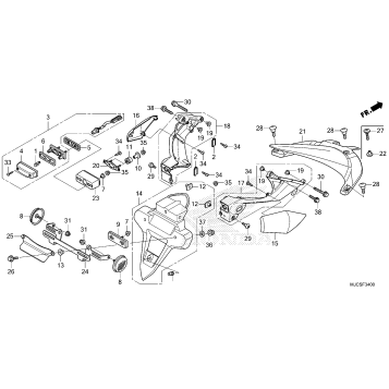 REAR FENDER@LICENSE LIGHT