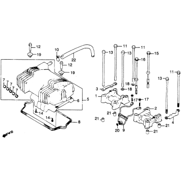 CYLINDER HEAD COVER + CAMSHAFT HOLDER