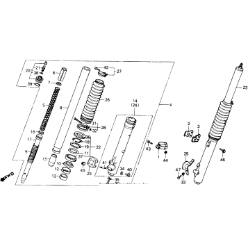 FRONT SHOCK ABSORBER 81-83