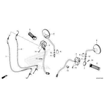 HANDLE SWITCH@CABLE      @MIRROR