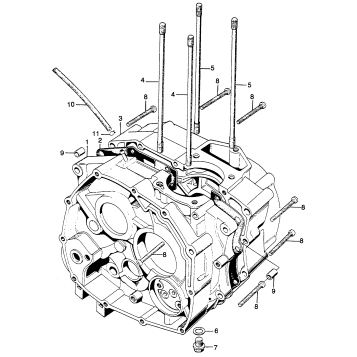 RIGHT CRANKCASE + LEFT CRANKCASE