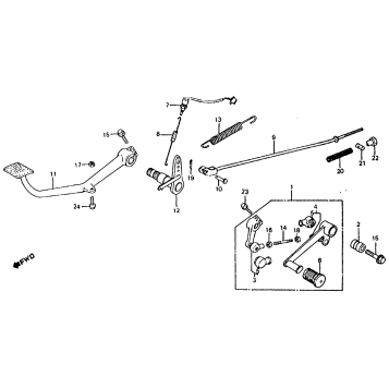 BRAKE PEDAL + SHIFT PEDAL