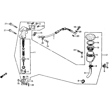 RR. BRAKE MASTER CYL.