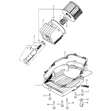 OIL FILTER + OIL PAN