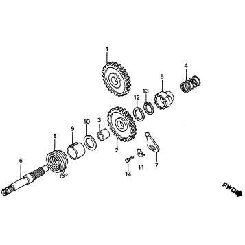 KICK STARTER SPINDLE 83