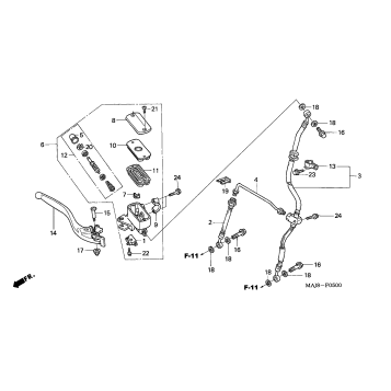 FRONT BRAKE MASTER       CYLINDER