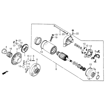 STARTER MOTOR + STARTER CLUTCH
