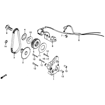 OIL PUMP + OIL PRESSURE SWITCH