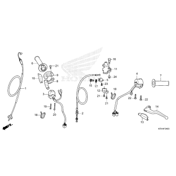 HANDLE LEVER@SWITCH@CABLE