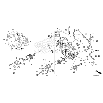 RIGHT CRANKCASE COVER    (E-CLUTCH)
