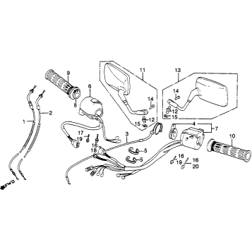 CONTROL LEVERS + SWITCHES + CABLES