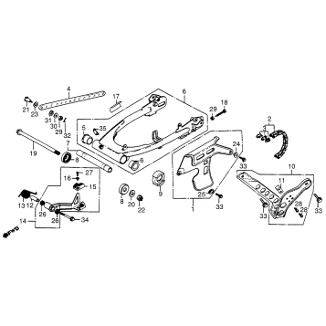 SWINGARM + CHAIN GUARD