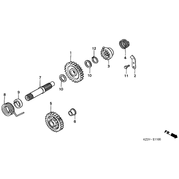 KICK STARTER SPINDLE