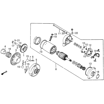 STARTER MOTOR + STARTER CLUTCH
