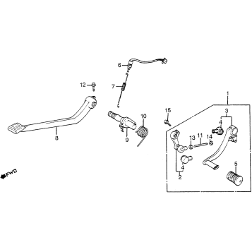 BRAKE PEDAL + GEARSHIFT PEDAL