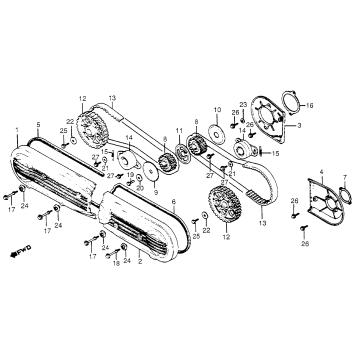 FRONT COVER + TIMING BELT