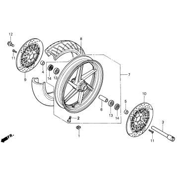 F3 FRONT WHEEL 95-96
