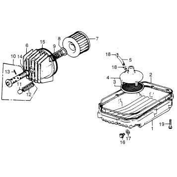 OIL FILTER + OIL PAN