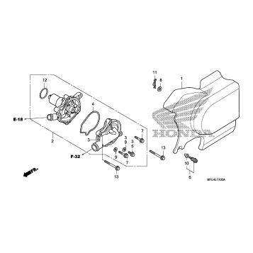 WATER PUMP@LEFT REAR     COVER