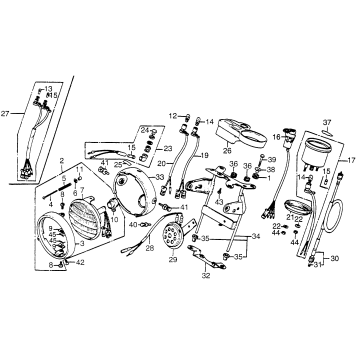 HEADLIGHT + SPEEDOMETER + HORN