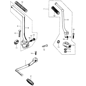 SHIFT PEDAL + KICK STARTER ARM