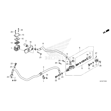 REAR BRAKE MASTER        CYLINDER (CMX300)