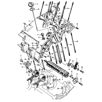 UPPER CRANKCASE + SHIFT DRUM