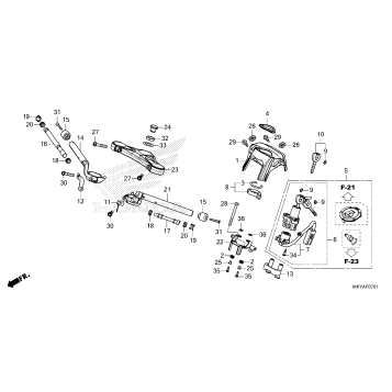 HANDLEBAR@TOP BRIDGE     (CBR650RAC)