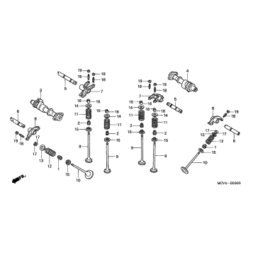 CAMSHAFT + VALVE