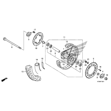 REAR WHEEL (CRF230M)