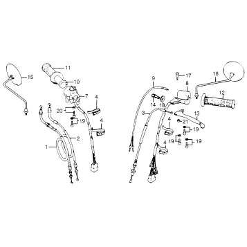 HANDLE LEVER + SWITCH + CABLES